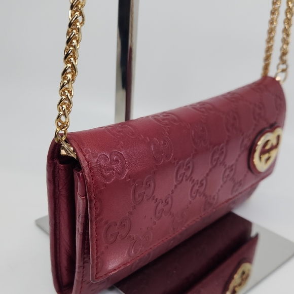 Gucci Vintage Guccissima Heart Leather Wallet with Nonbranded Insert and Chain - Picture 5 of 8